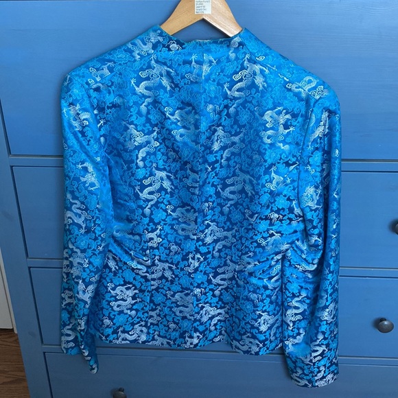 Silk blue jacket - Picture 3 of 6